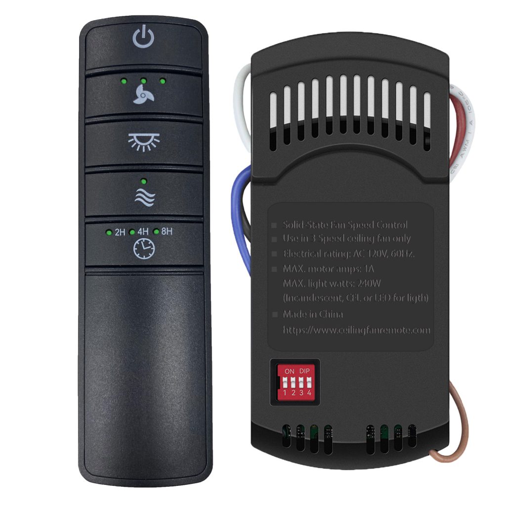 UC7229T Universal 3-Speed Ceiling Fan Remote Co...
