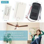 3-Speed Smart WiFi Universal Ceiling Fan Remote Control Kit,White