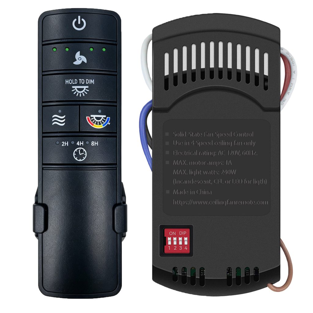 TR227B Universal 4-Speed Ceiling Fan Remote Con... TR227B Universal 4-Speed Ceiling Fan Remote Con...