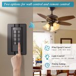 3-Speed Smart Universal Ceiling Fan Remote Control Kit ,Black