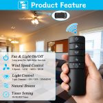 UC7229T Universal 3-Speed Ceiling Fan Remote Control Kit for Hampton Bay