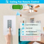 Universal 3 Speeds Ceiling Fan Wall Remote Control Kits with 80R Receiver