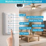 Smart Universal Ceiling Fan Remote Control Kit with Receiver, White