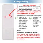 Replacement Remote for Harbor Breeze Ceiling Fan Remote Control- 315&304MHz