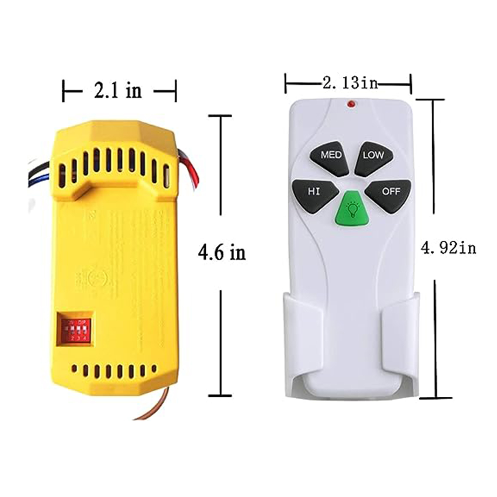 FAN-53T Universal Ceiling Fan Remote Control Kit ,Yellow