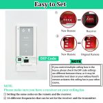 3 Speed Ceiling Fan Remote Control & Dimmer Switch