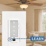 Universal Ceiling Fan Remote Control with Light Dimmer, 3 Speed Wall Switch