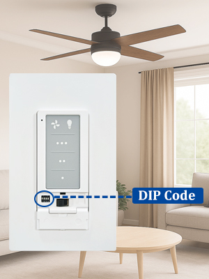 3 Speed Ceiling Fan Remote Control & Dimmer Switch