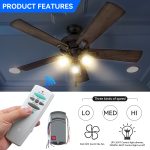 UC7078T Universal Ceiling Fan Remote Control Kit, Up and Down Light Dimmer