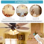3-Speed Smart WiFi Universal Ceiling Fan Remote Control Kit,White