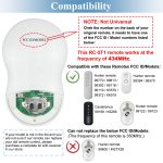 Remote for Hunter Ceiling Fan Remote Control 99122/99123
