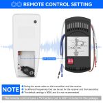 FAN-53T Universal Ceiling Fan Remote Control and Receiver Kit ,Black