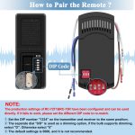 Universal Ceiling Fan Remote Control Kit Replacement Hampton Bay A25-TX028C-S