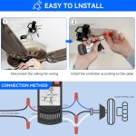 FAN-53T Universal Ceiling Fan Remote Control and Receiver Kit ,Black