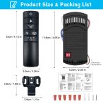TR227B Universal 4-Speed Ceiling Fan Remote Control Kit for Hampton Bay