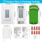 Universal 3 Speeds Ceiling Fan Wall Remote Control Kits with 80R Receiver