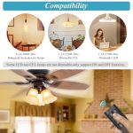 3-Speed Smart Universal Ceiling Fan Remote Control Kit ,Black