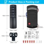 UC7229T Universal 3-Speed Ceiling Fan Remote Control Kit for Hampton Bay