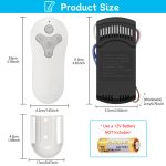 Ceiling Fan Remote Control Kit for Harbor Breeze KUJCE10311/ KUJCE10712