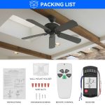 FAN-53T Universal Ceiling Fan Remote Control and Receiver Kit ,Black