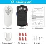 Ceiling Fan Remote Control Kit for Harbor Breeze KUJCE10311/ KUJCE10712