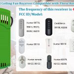 Universal Ceiling Fan Remote Control Receiver for Hunter Ceiling Fan , 434MHz (Receiver only)