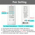 Replacement Harbor Breeze A25-TX015 Ceiling Fan Remote Control