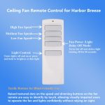 Replacement Remote for Harbor Breeze Ceiling Fan Remote Control TX001-R1