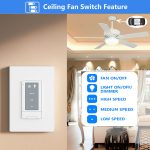 Universal Ceiling Fan Wall Remote Control Kit Replacement for Hampton Bay Hunter Harbor Breeze