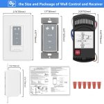 Universal Ceiling Fan Wall Remote Control Kit Replacement for Hampton Bay Hunter Harbor Breeze