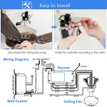 Universal Ceiling Fan Wall Remote Control Kit Replacement for Hampton Bay Hunter Harbor Breeze