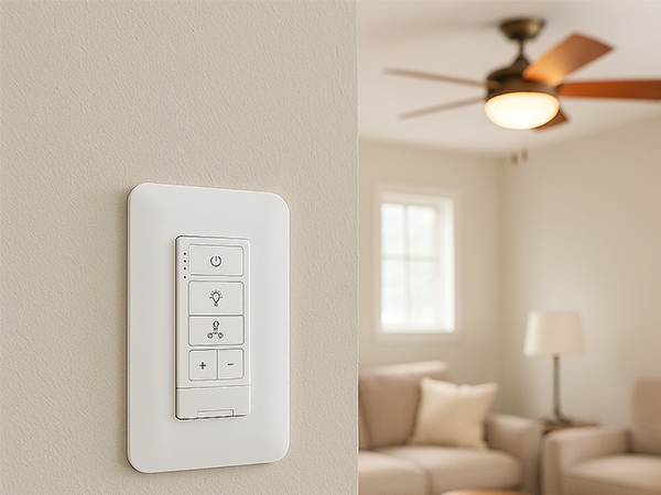 Dimmer Switch with 4-Speed Fan Control, 2-in-1 Light and Fan Combo Wall Control