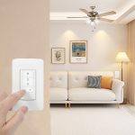 Dimmer Switch with 4-Speed Fan Control, 2-in-1 Light and Fan Combo Wall Control