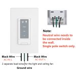 Universal Ceiling Fan Wall Remote Control Kit Replacement for Hampton Bay Hunter Harbor Breeze