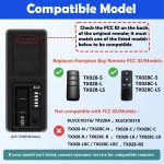 TX028-S Ceiling Fan Remote Control Replacement for Hampton Bay