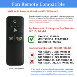 TX028C-S Ceiling Fan Remote Control Replacement for Hampton Bay
