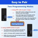 TX028-S Ceiling Fan Remote Control Replacement for Hampton Bay