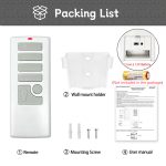 Ceiling Fan Remote Control Replacement for Harbor Breeze 40837