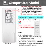 Ceiling Fan Remote Control Replacement for Harbor Breeze 40837
