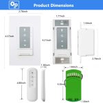 Ceiling Fan Remote and Wall Control Kit with Light Dimmer & 3- Speeds