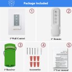 Ceiling Fan Remote and Wall Control Kit with Light Dimmer & 3- Speeds