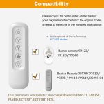 Ceiling Fan Remote Control Kit Compatible with Hunter 99392 99770