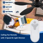 Ceiling Fan Remote Control Compatible with Harbor Breeze KUJCE10311/TR214A, KUJCE10712/TR214B, 2BB78-ITL-F304C