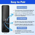 UC7225T Ceiling Fan Remote Control Replacement Home Decorators Collection Kensgrove &Altura DC Ceiling Fans
