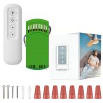 Ceiling Fan Remote and Wall Control Kit with Light Dimmer & 3- Speeds